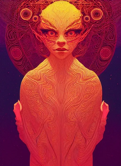 Prompt: symmetry!! stunning portrait of gaea!! by victo ngai, kilian eng vibrant colours, dynamic lighting, digital art, winning award masterpiece, fantastically beautiful, illustration, aesthetically inspired by beksinski and dan mumford, trending on artstation, art by greg rutkowski, 8 k