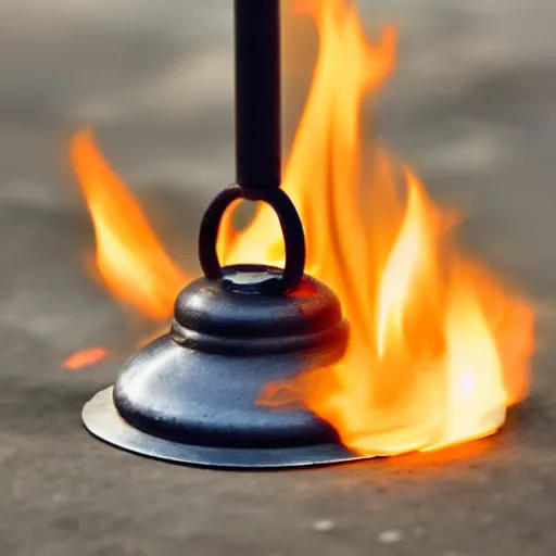 Prompt: edited bell on flames