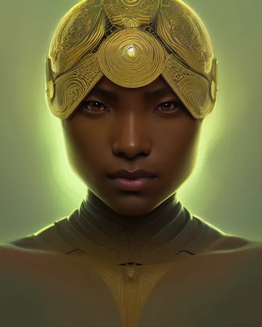 Prompt: symmetry, samurai, lines, brown skin, green iris, machine face, intricate, elegant, highly detailed, digital painting, artstation, cgsociety, concept art, smooth, sharp focus, illustration, art by artgerm and greg rutkowski and alphonse mucha, 8 k