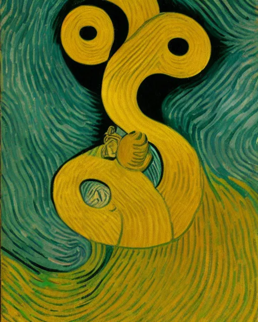 Prompt: yin and yang by Vincent Van Gogh