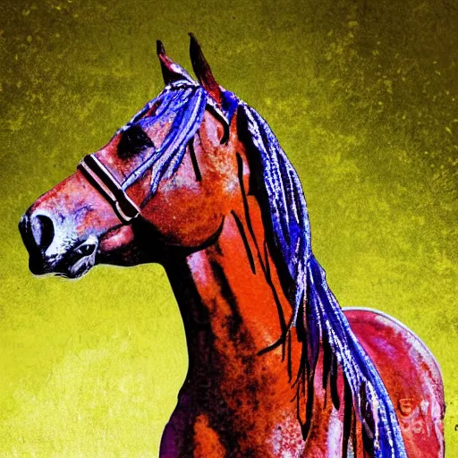 Image similar to horse in dpace digital art