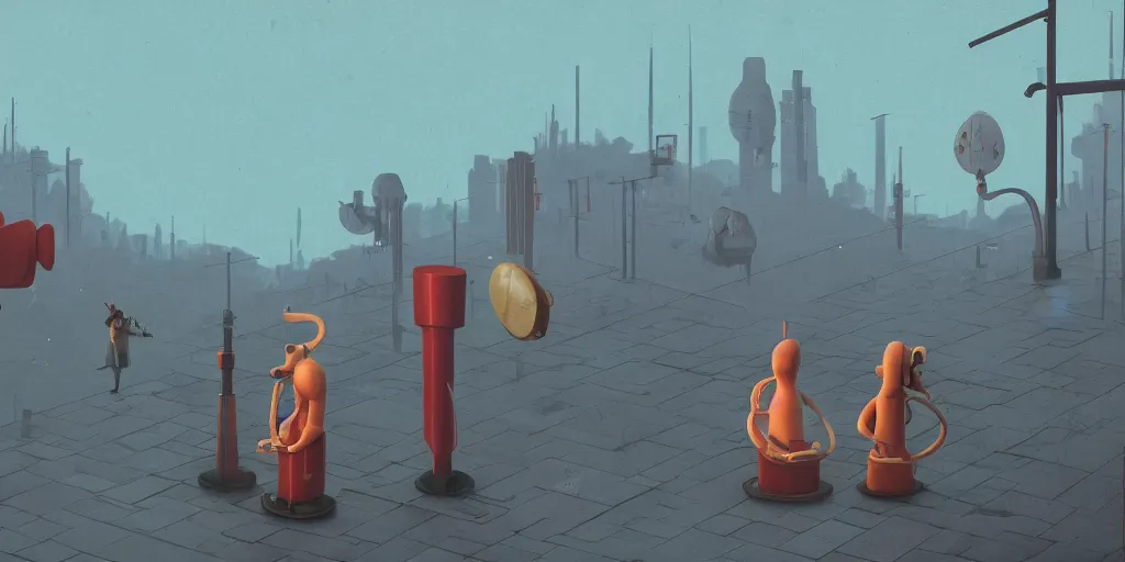 Image similar to two chess players by Simon Stalenhag and Goro Fujita, 8k, trending on artstation, hyper detailed, cinematic