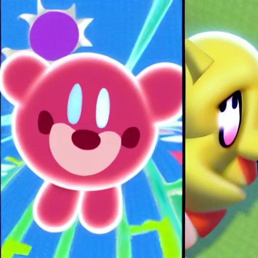 Prompt: kirby in the style of christian weston chandler