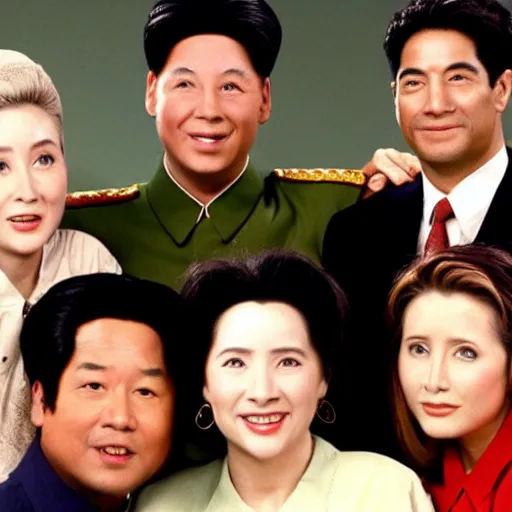 Image similar to A still of Mao Zedong in the 1990s sitcom Friends