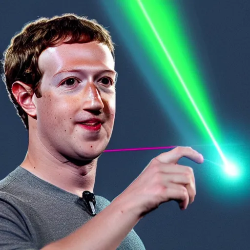 Image similar to mark zuckerberg shooting lasers out of his eyes