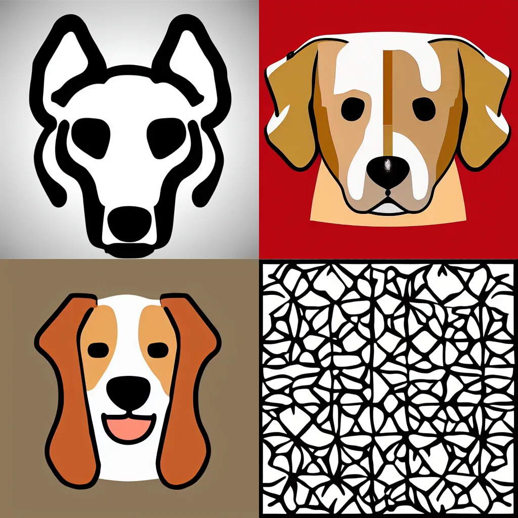 Prompt: vector icon of dog