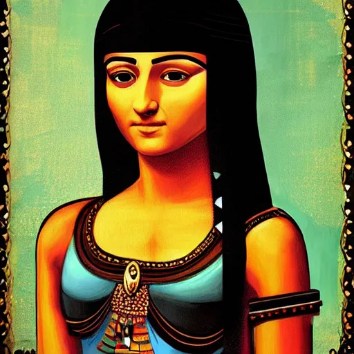 Prompt: amazing painting of Cleopatra, NFT, art style by Monalisa