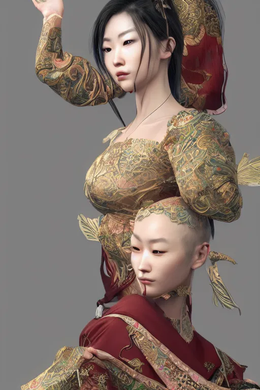 Prompt: beautiful oriental woman, ultra realistic, concept art, intricate details, highly detailed, photorealistic, octane render, 8 k