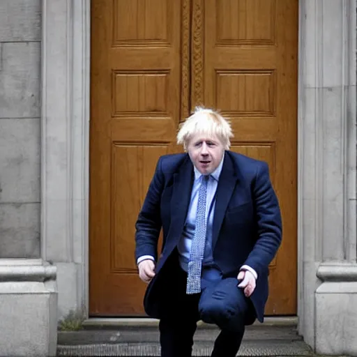 Image similar to Boris johnson pulling his socks up, news photograph, cotton socks