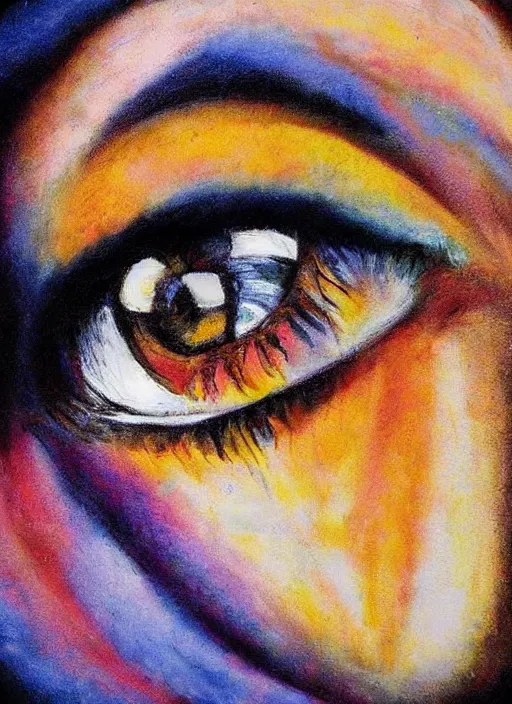 Image similar to portrait of a stunningly beautiful eye, art multuplied by art