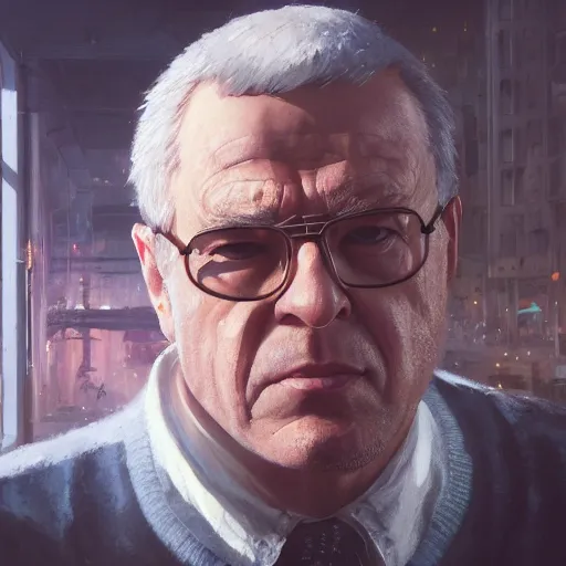 Image similar to highly detailed portrait, ion iliescu, in gta v, stephen bliss, unreal engine, fantasy art by greg rutkowski, loish, rhads, ferdinand knab, makoto shinkai and lois van baarle, ilya kuvshinov, rossdraws, tom bagshaw, global illumination, radiant light, detailed and intricate environment