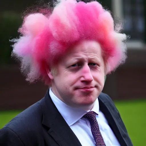 Image similar to cotton candy that looks like boris johnson