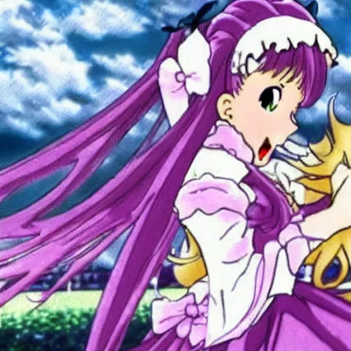 Image similar to A still of Ariana Grande in Rozen Maiden (2004)