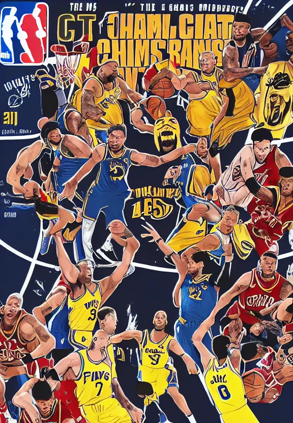 Prompt: The NBA Finals, a game winning shot, in a comic book style