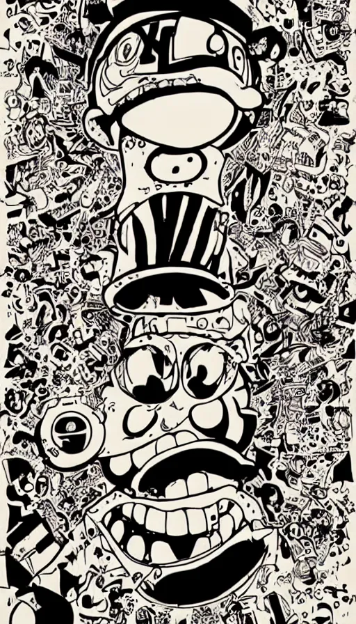 Image similar to techno artwork, by eiichiro oda