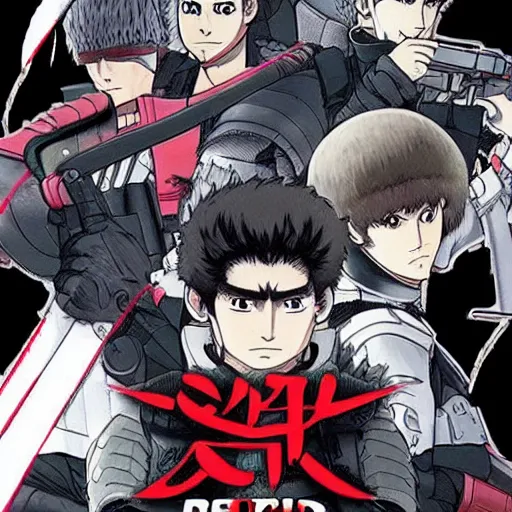 Prompt: swat team in anime berserk