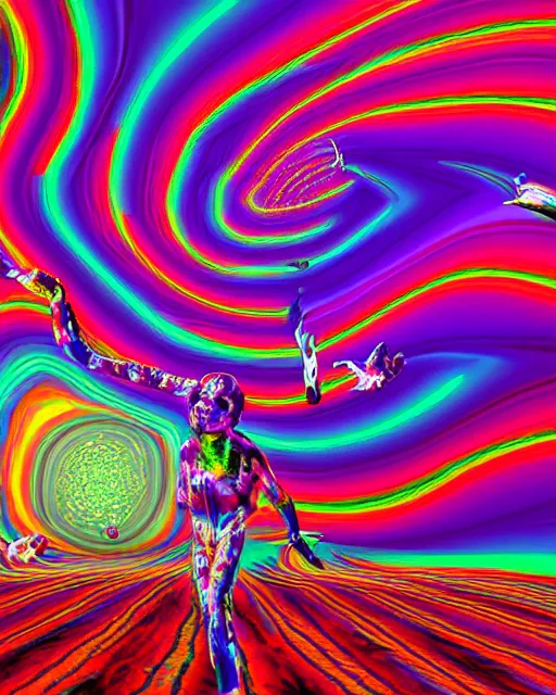 Prompt: psychedelic trip the future, 8k, ultra realistic