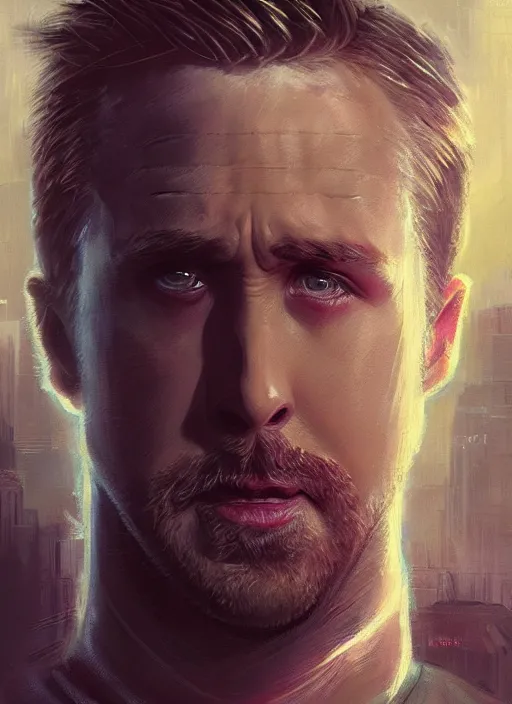 Prompt: portrait of ryan gosling, marvel comics, dark, intricate, highly detailed, smooth, artstation, digital illustration by ruan jia and mandy jurgens and artgerm and wayne barlowe and greg rutkowski and frank frazetta