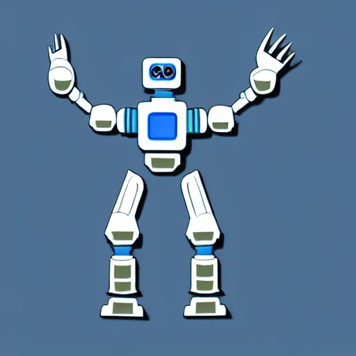 Image similar to a vectorized, 3 d, blue - grey gear, robot icon