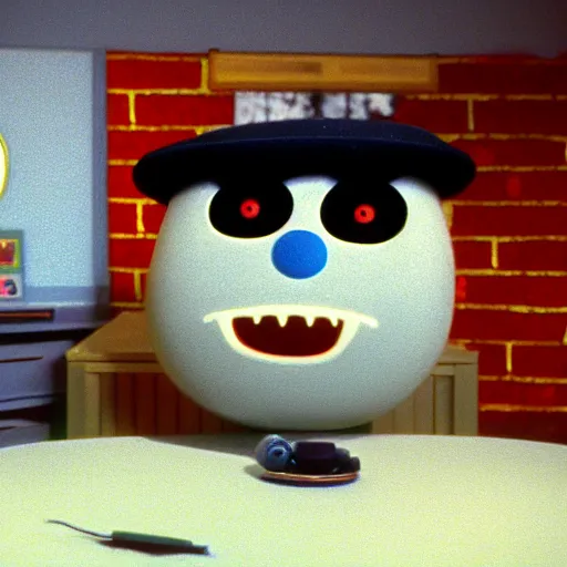 Image similar to little mr bulging eyes by roger hargreaves and jim henson, unreal engine