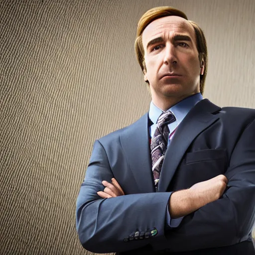 Image similar to super high quality saul goodman, realistic photorealistic high-resolution saul Goodman, very saul goodman, high def, saul, saul Goodman, better call saul, better call saul Goodman, 8k, 4k, professional, depth of field, sigma art 85mm f1.4, large sensor dslr, professional photo, saul goodman, very very saul goodman