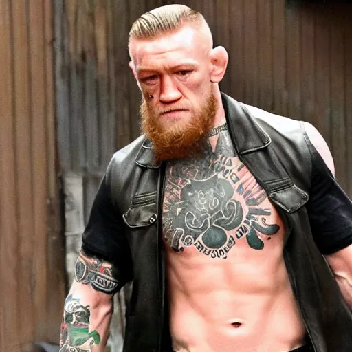 Image similar to Connor McGregor in sons of anarchy very detailed 4k quality super realistic