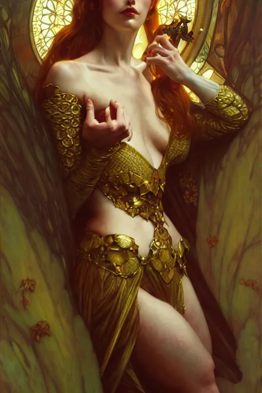 Image similar to queen in repose, fantasy, intricate, elegant, dramatic lighting, highly detailed, photorealistic, artstation, concept art, smooth, sharp focus, art by john collier and albert aublet and krenz cushart and artem demura and alphonse mucha