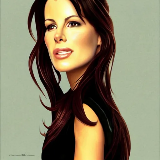 Image similar to a portrait of Kate Beckinsale, in the style of pixar, by pixar