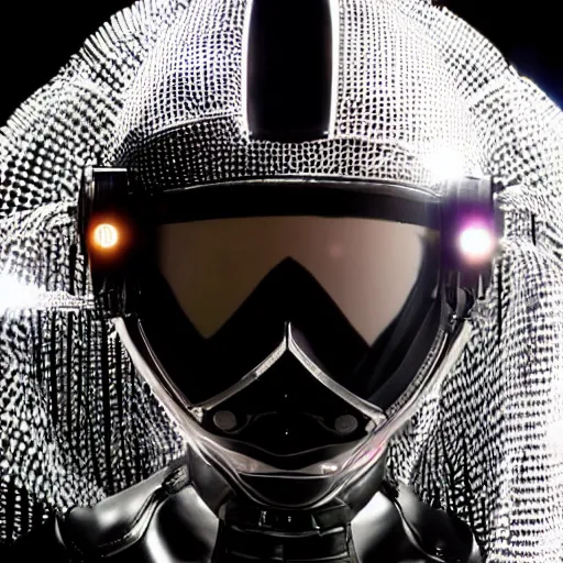 Image similar to love, diverse cybersuit helmets, from the side, optical rituals, wide wide angle, vivid, elaborate, highly detailed, beautiful lighting