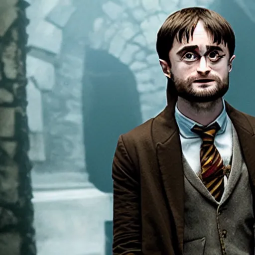 Prompt: daniel radcliffe as flitwick