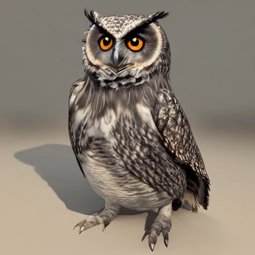 Image similar to A photo of a half-owl half-turtle hybrid creature. #4k #8k #unrealengine