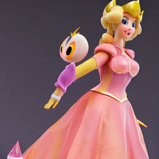 Prompt: photo of princess peach as a real life person, posing, ultra details