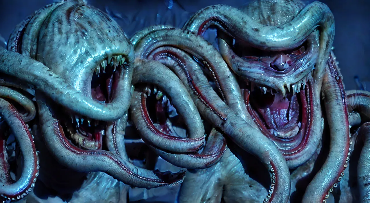 Prompt: gary busey as a monster with tentacles, horror video game, sci fi horror, alien ( 1 9 7 9 ), body horror, unreal engine, octane render, depth of field, cycles render, hd