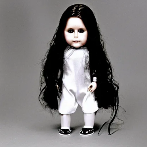 Prompt: porcelain doll of ozzy osborne