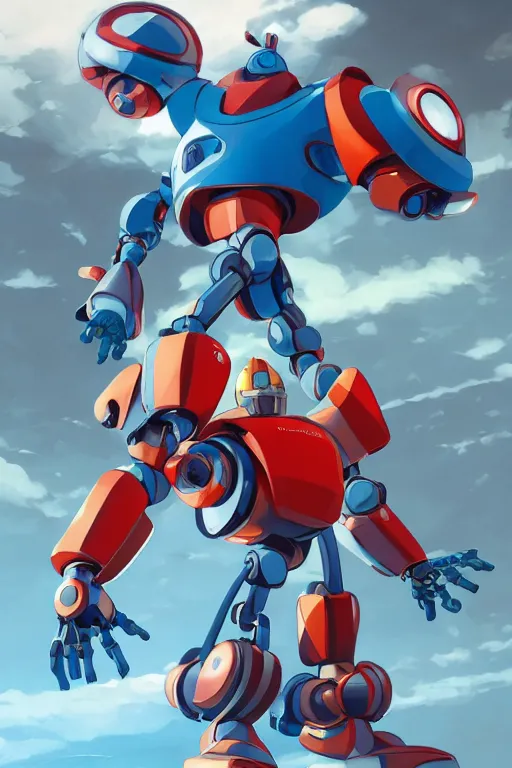 Image similar to metabots medabots medarotto medarot robot minimalist comics, behance hd by jesper ejsing, by rhads, makoto shinkai and lois van baarle, ilya kuvshinov, rossdraws global illumination ray tracing hdr radiating a glowing aura