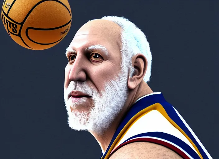 Image similar to facial portrait of greg popovich flying, fantasy, inspiring, super hero art, oil on canvas, octane render, san antonio spurs suit, trending on artstation