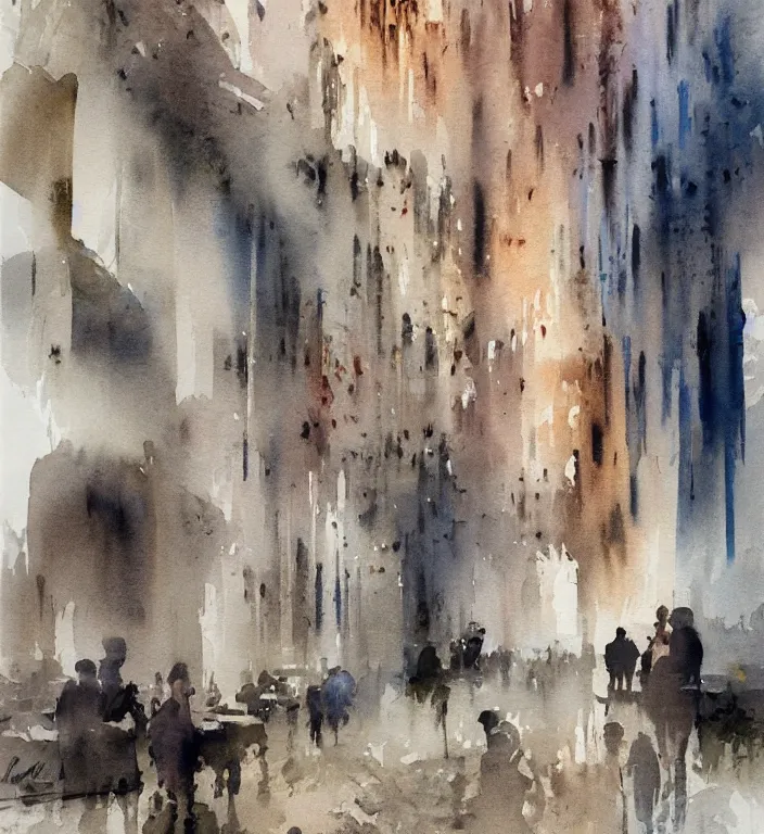 Image similar to a beautiful watercolor painting by Alvaro Castagnet