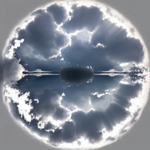 Prompt: 3 6 0 view of heavenly clouds, volumetric light