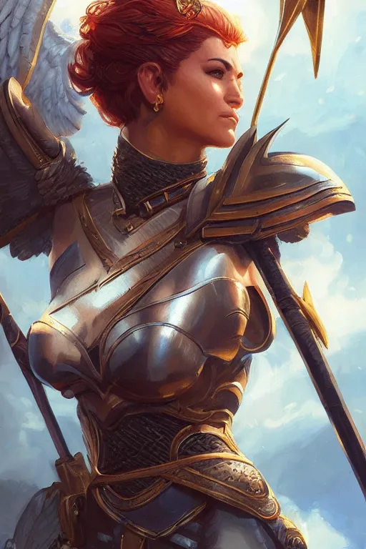 Image similar to amazon valkyrie athena, d & d, fantasy, portrait, highly detailed, headshot, digital painting, trending on artstation, concept art, sharp focus, illustration, art by artgerm and greg rutkowski and magali villeneuve