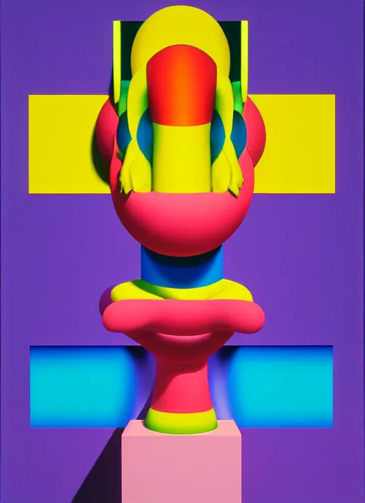 Image similar to abstract sculpture by shusei nagaoka, peter tarka, kaws, david rudnick, airbrush on canvas, pastell colours, cell shaded, 8 k