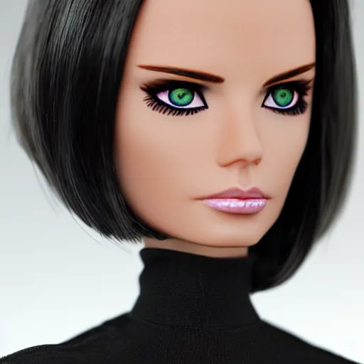 Image similar to aeon flux as a barbie doll, photorealistic, highly detailed,