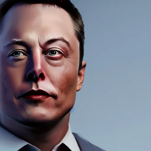 Image similar to android musk. elon musk as an android. concept art. hyper realistic 3 d render. 4 0 0 0 samples, denoising