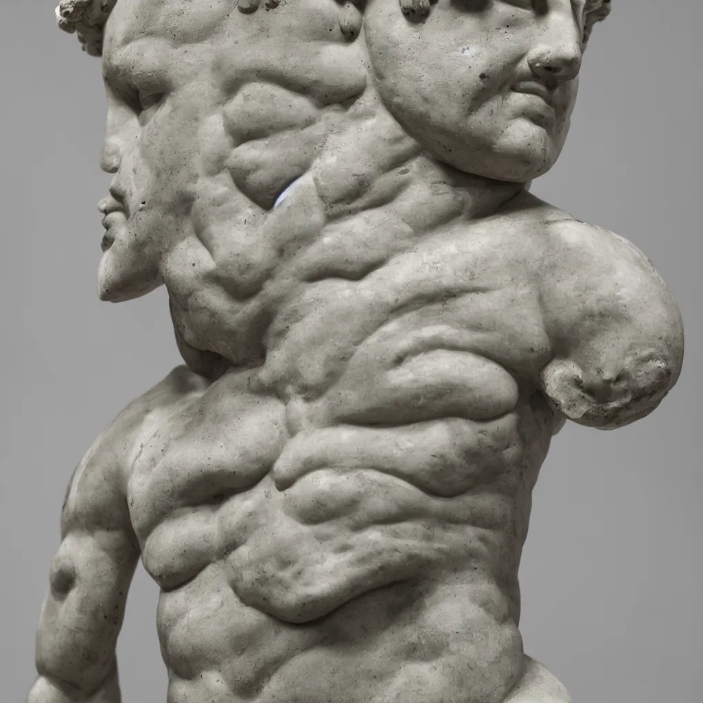 Prompt: an old greek statue formed by conscious lines by Gabe Weis