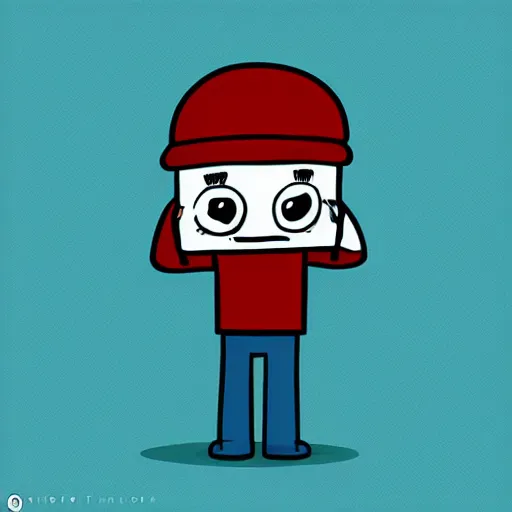 Image similar to cute red cell character, cartoon style illustration