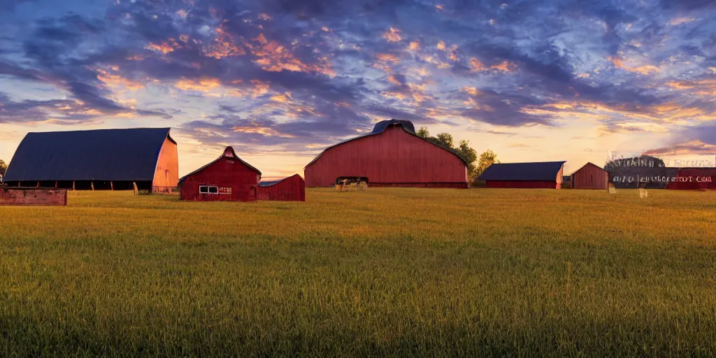 Prompt: an amish barn raising in the middle of futuristic megalopolis, golden hour, surrealistic