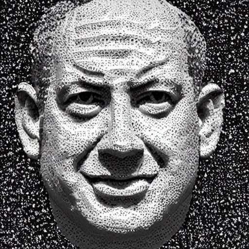 Prompt: a giant benjamin netanyahu head sculpture in the sea made out of thousands of small eyes, long shot, hyper detailed, hyper realistic, ray tracing, 8 k resolution, sharp focus, realistic water, award winning