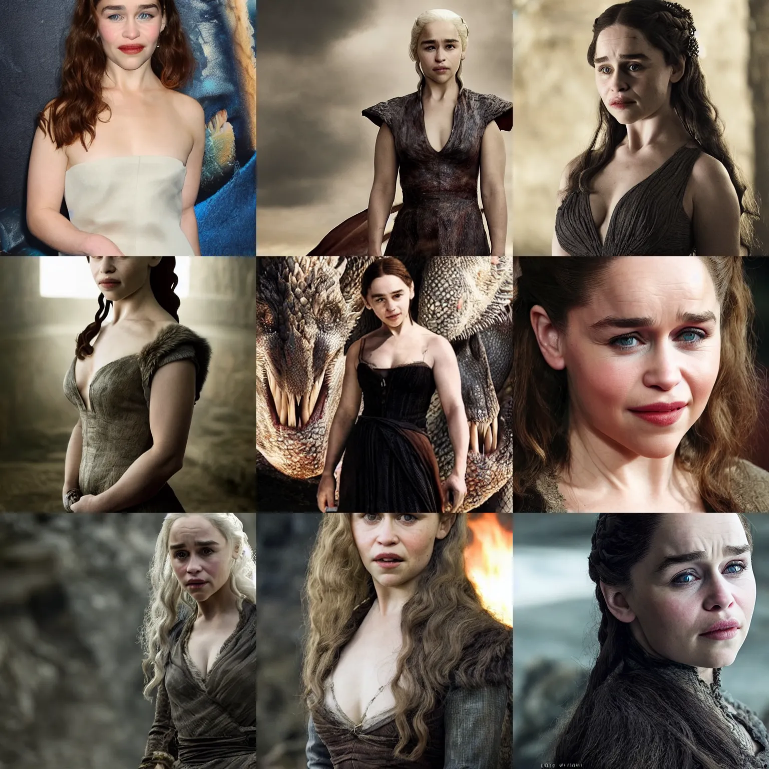 Prompt: emilia clarke mother of dragons