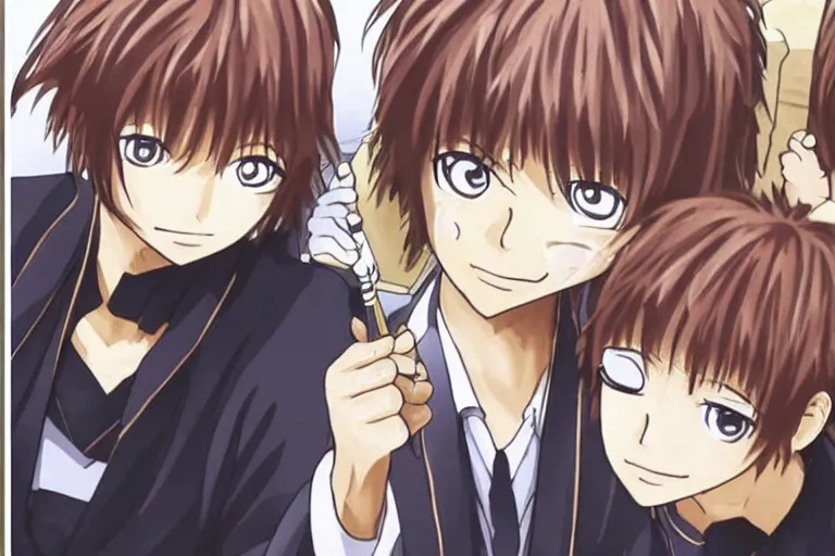 Image similar to sougo okita, brown hair, kewpie mayonnaise, gintama