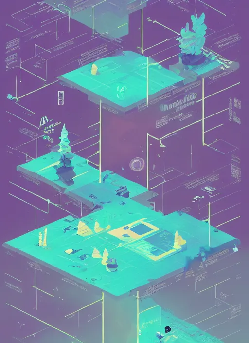 Image similar to axonometric isometric infographic on climate change by makoto shinkai, ilya kuvshinov, lois van baarle, rossdraws, basquiat | maximalism, in the style of hearthstone, trending on artstation | complimentary color scheme