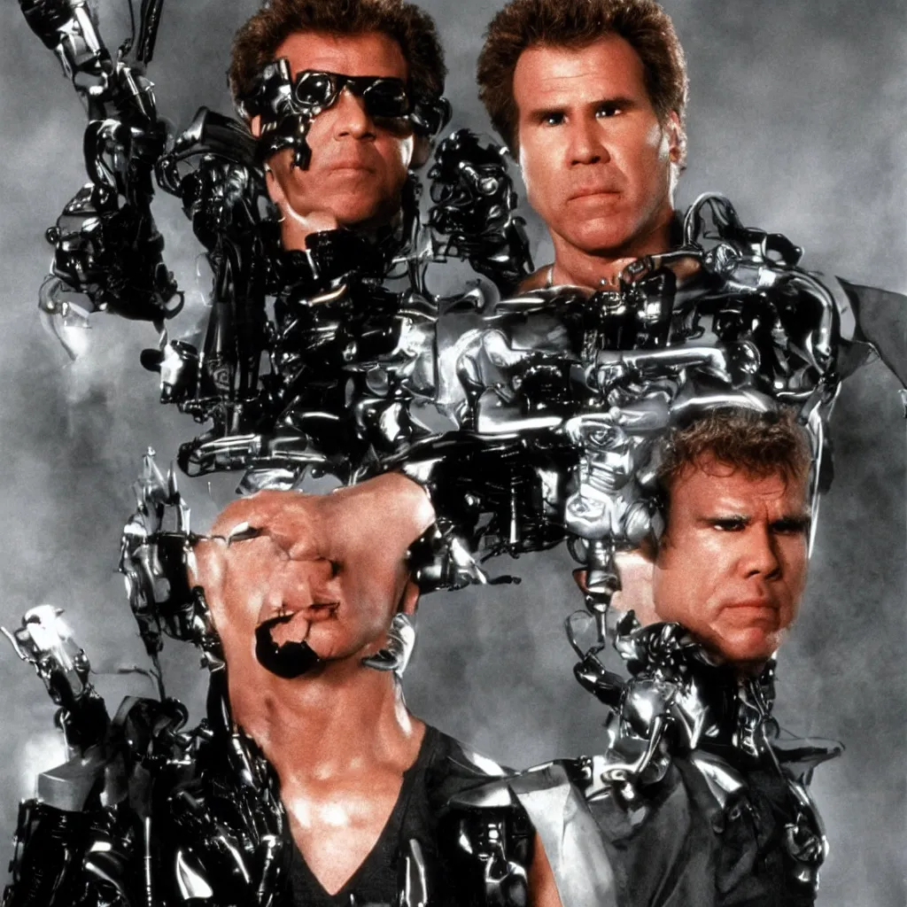 Prompt: Will Ferrell as the Terminator